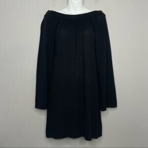 LILY MCNEAL Sweater Dress Womens XS Black Wool Warm Witchy Gothic LBD Minimalist